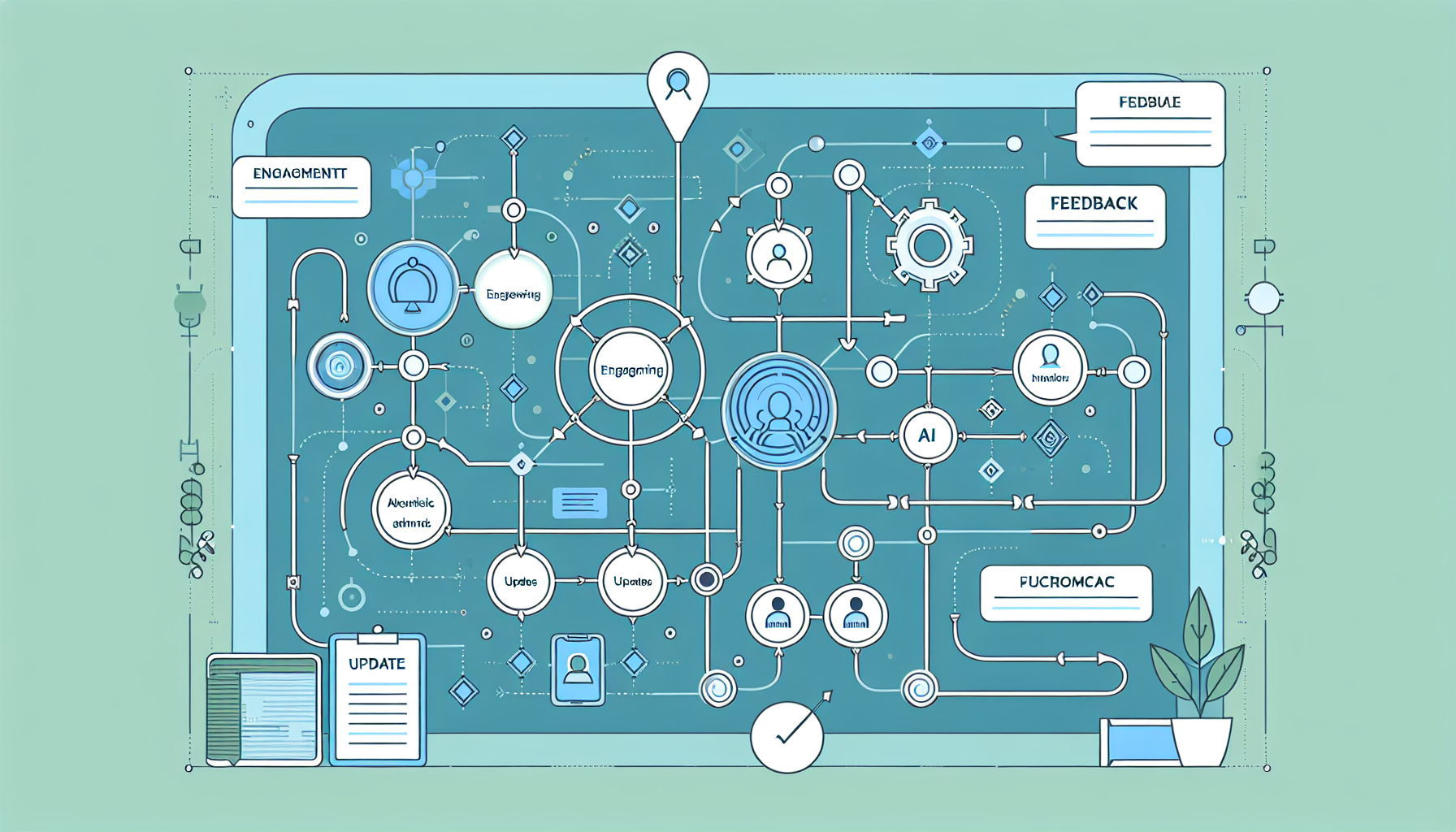 Elegant content map for an AI course.