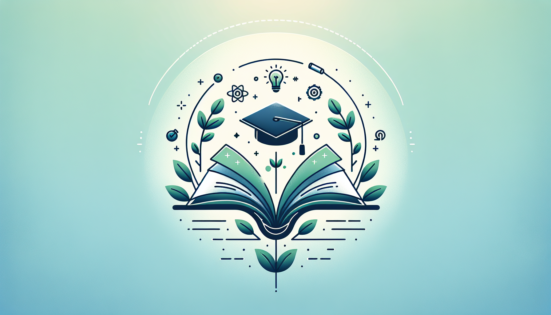 Open book with graduation cap symbolizes educational accreditation.