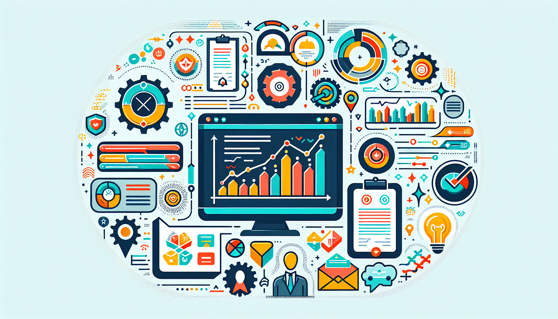 "Data dashboard illustrating certification management analytics."